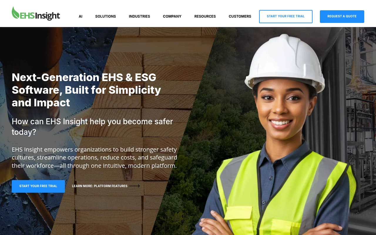 EHS Insight safety management software interface