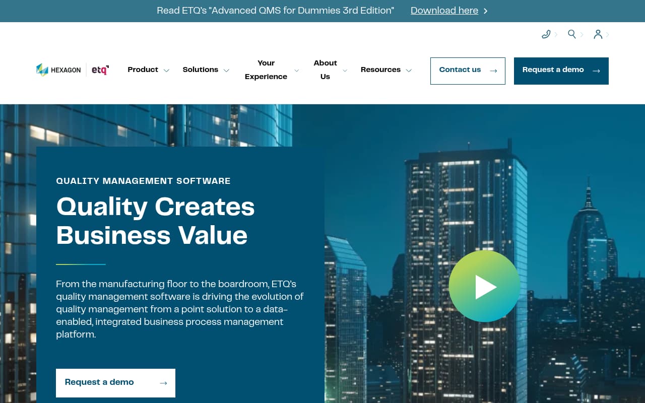 ETQ Reliance safety management software interface