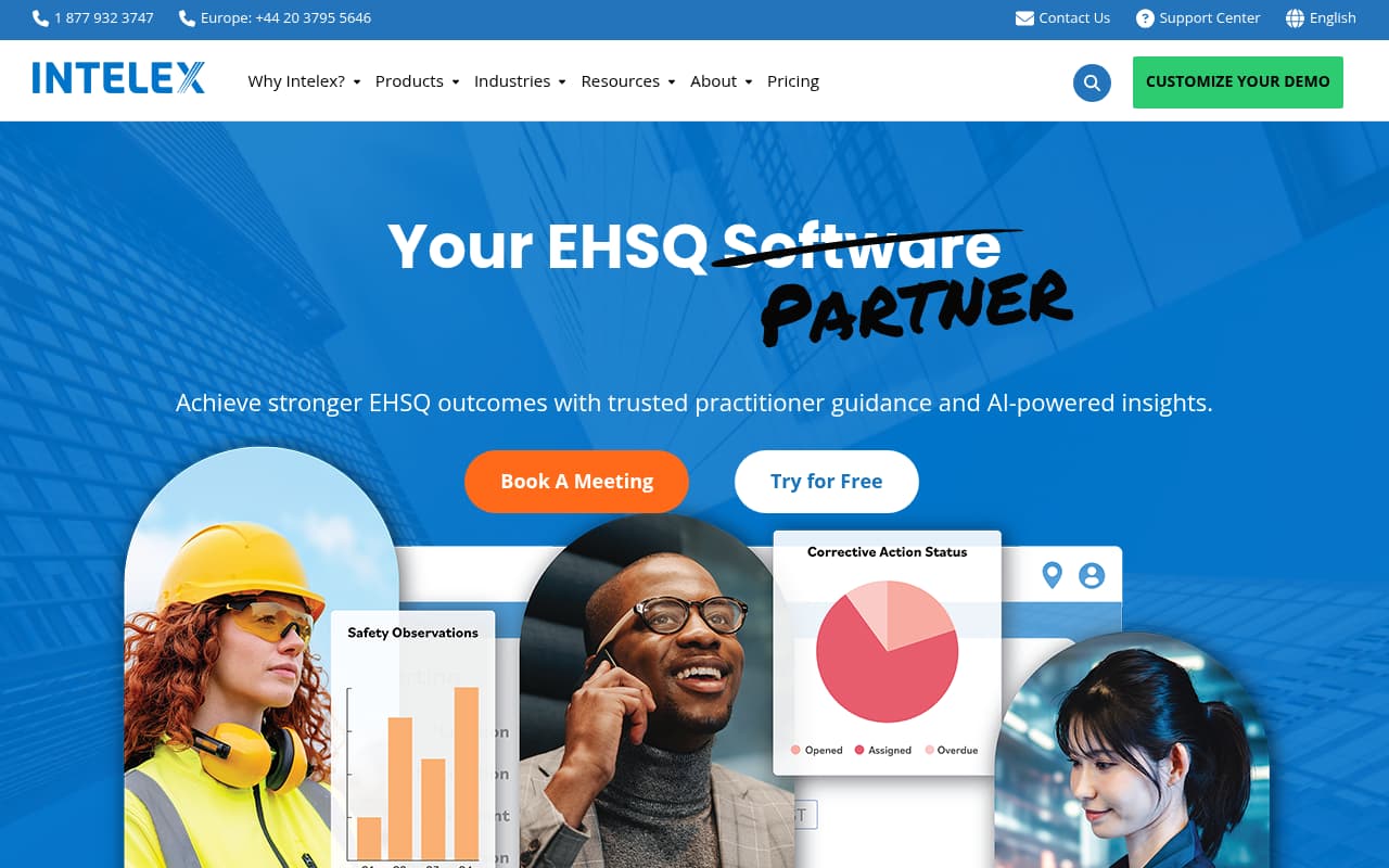 Intelex safety management software interface