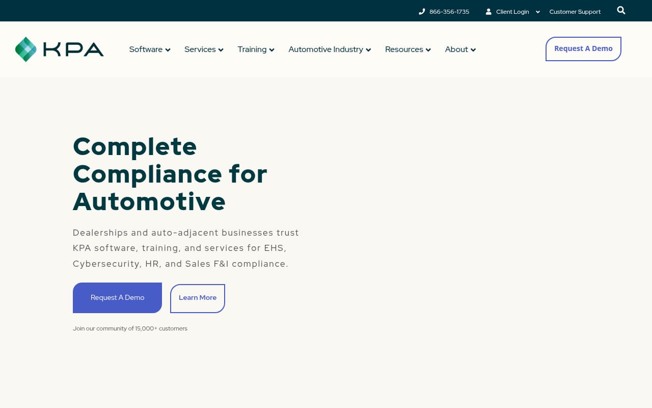 KPA EHS safety management software interface