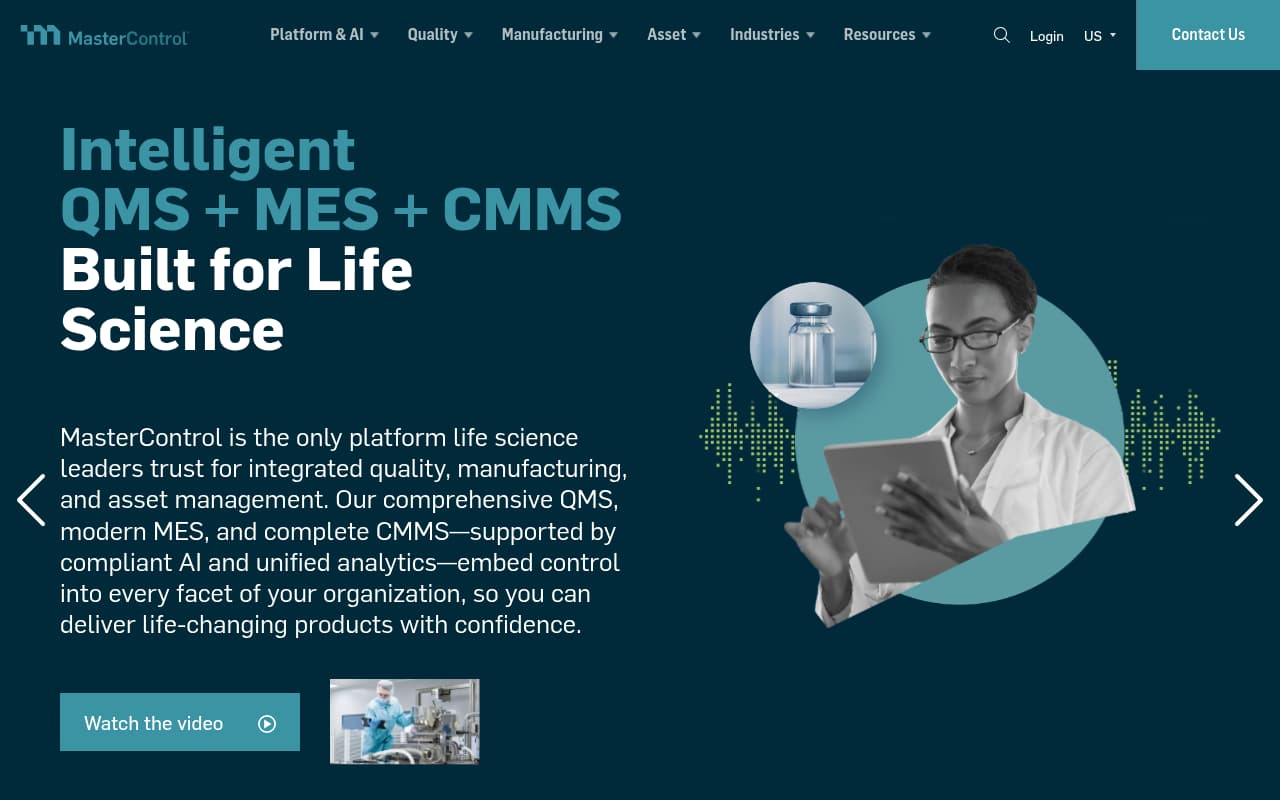 MasterControl safety management software interface