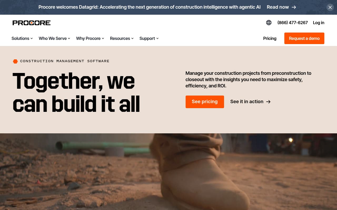 Procore safety management software interface