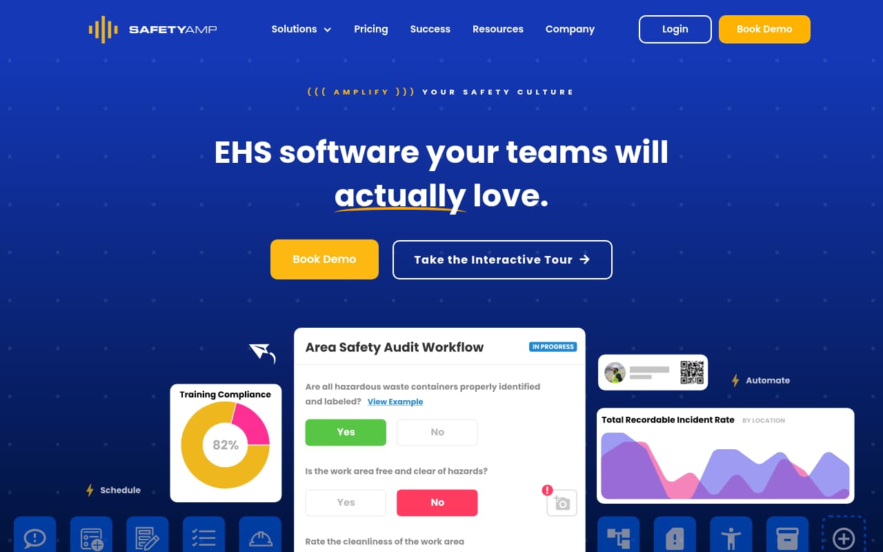 SafetyAmp safety management software interface