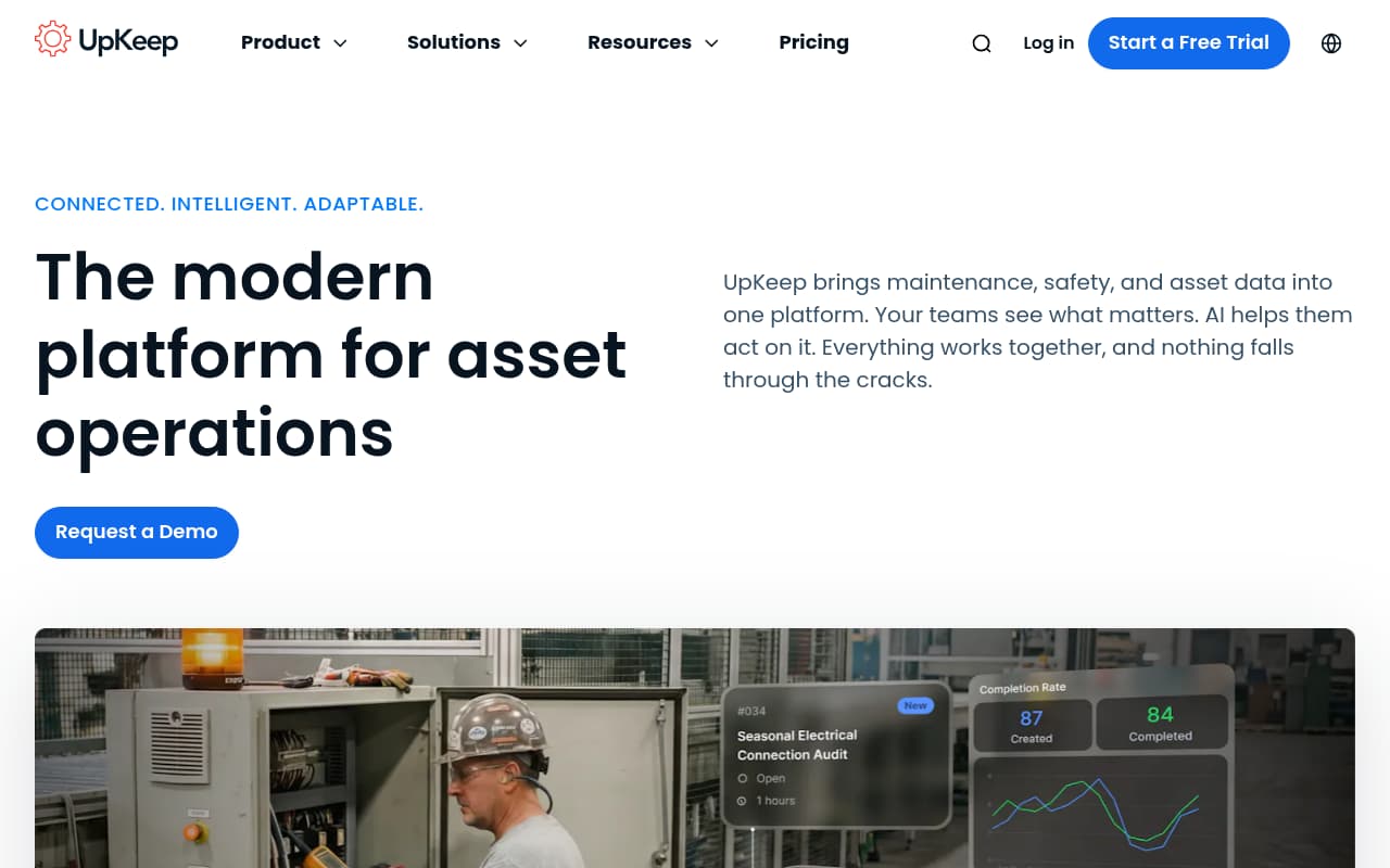 UpKeep safety management software interface