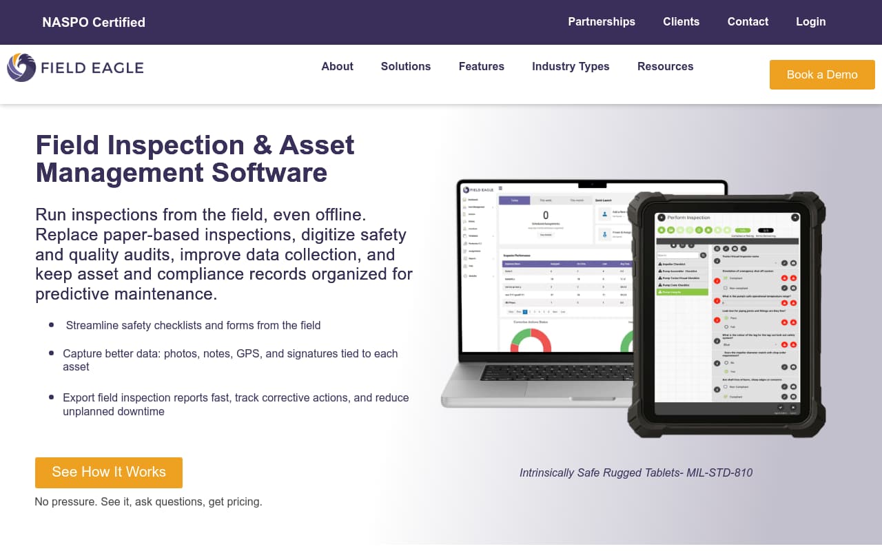 Field Eagle safety management software interface