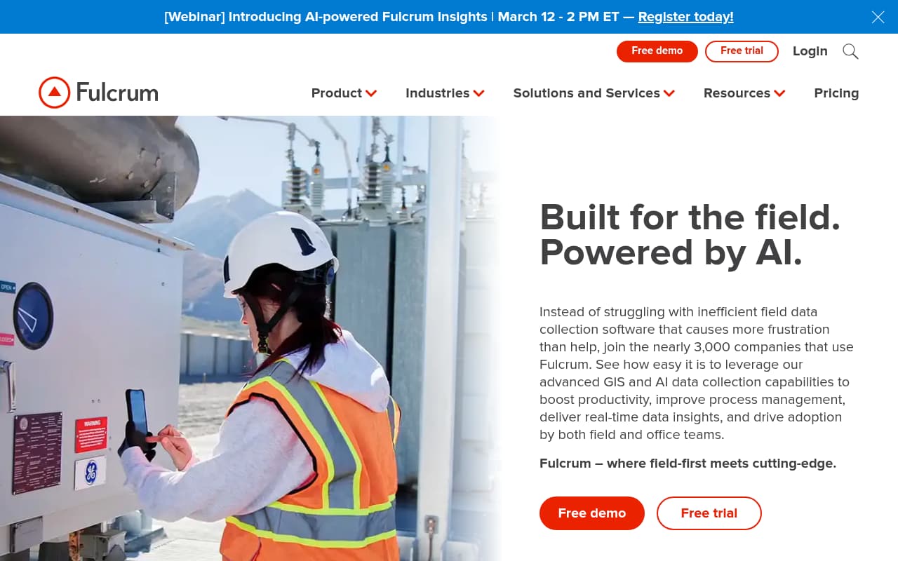 Fulcrum safety management software interface